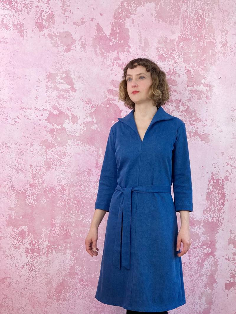 Jeanskleid Lily Jeanskleid Damen Mittelblau Kleider Für Frauen Übergang Jeans Baumwolle Knielang Geschenk Freundin von Sigorzia