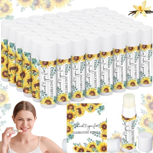 Siifert 50 Pcs Wedding Bridal Shower Lip Balm Bulk Sunflower Wedding Bachelorette Favor Vanilla Lip Balm Favors Chapped Sticks Pack Bulk Bridesmaid Gifts Small Thank You Gifts for Women Guests Siifert 50 Pcs Wedding Bridal Shower Lip Balm Bulk Sunflower Wedding Bachelorette Favor Vanilla Lip Balm Favors Chapped Sticks Pack Bulk Bridesmaid Gifts Small Thank You Gifts for Women Guests von Siifert