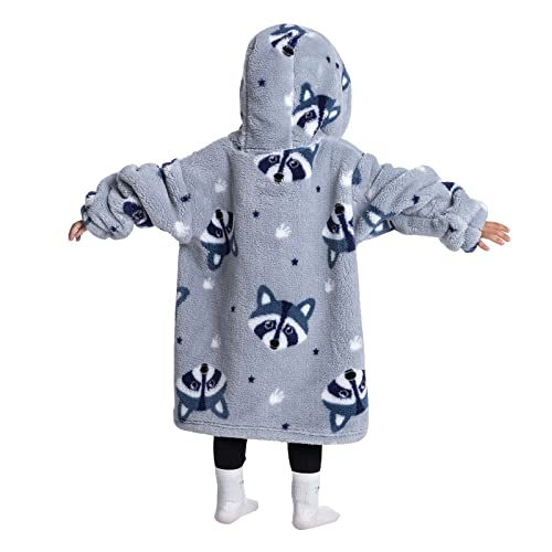 Siikarte Kinder Kapuzendecke 2-13 Jahre Weiches Fleece Tragbare Hoodie Decke für Mädchen Jungen von Siikarte