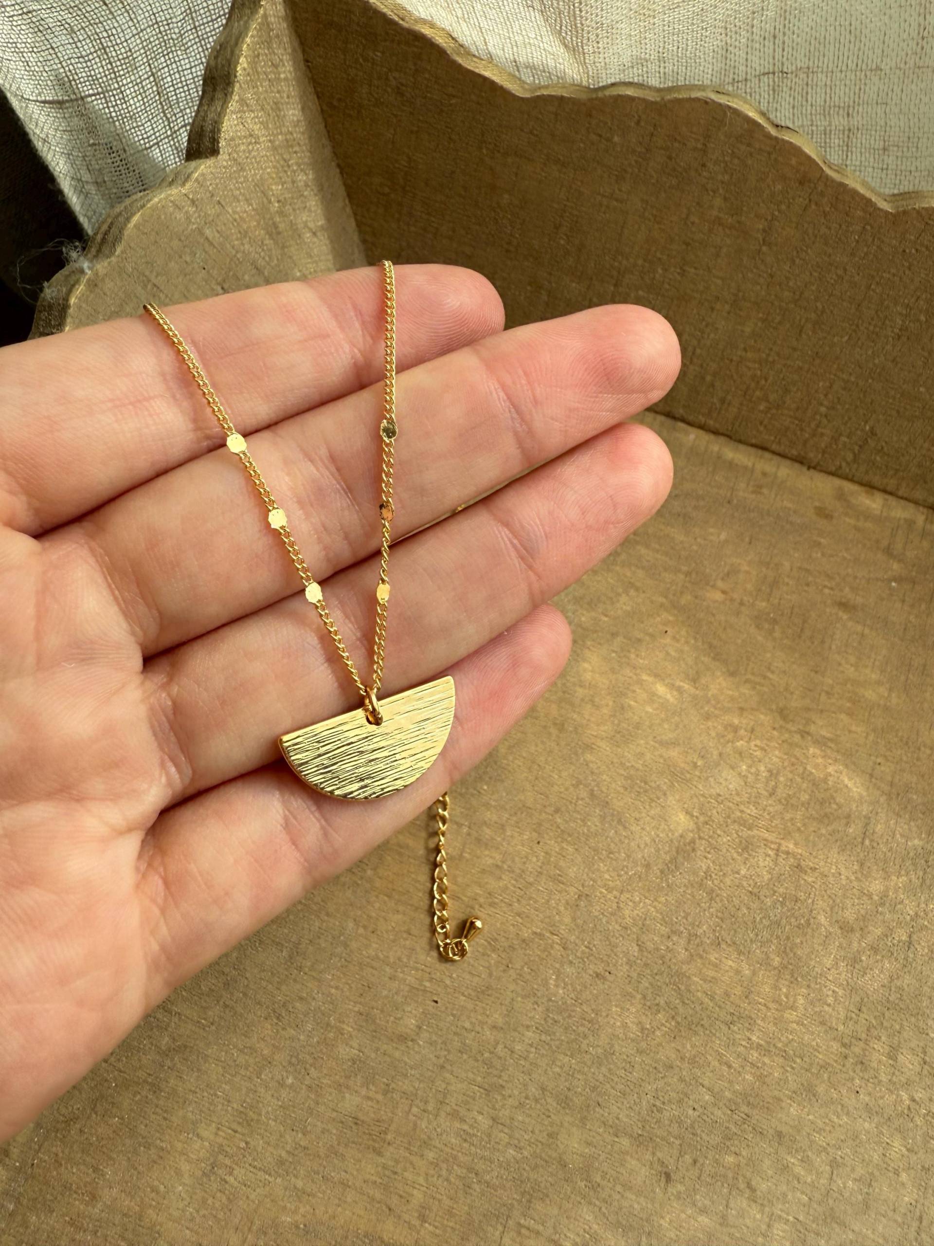 Kette 18K Vergoldet Schmuck Gold - Designschmuck Boho Ethno Wasserfest von Siimango