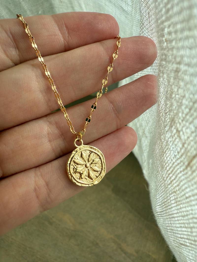 Kette 18K Vergoldet Schmuck Gold - Designschmuck Boho Ethno Wasserfest von Siimango