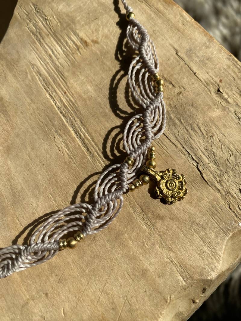 Makramee Kette Boho Ethno Hippie Halskette Schmuck Geflochten von Siimango