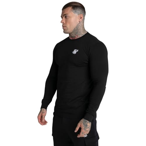 SikSilk Herren Essential Overhead Sweatshirt Winter Casual Schwarz, Schwarz , M von Sik Silk