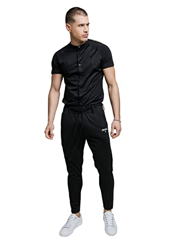 SikSilk Herren Hose schwarz/gelb L von Sik Silk