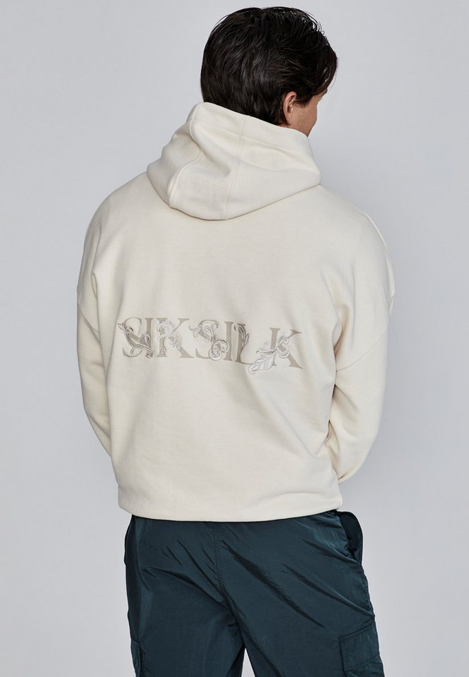 Siksilk Hoodie SikSilk Herren Ecru Filigree Kapuzenpullover von Siksilk