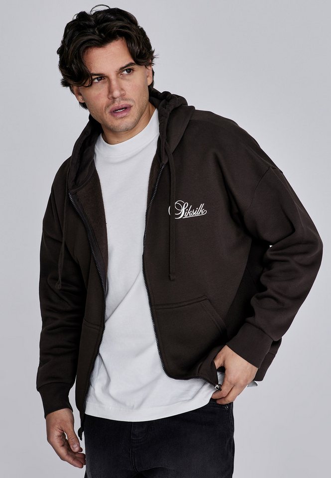 Siksilk Hoodie SikSilk Herren-Essentials-Hoodie mit durchgehendem Reißverschluss von Siksilk