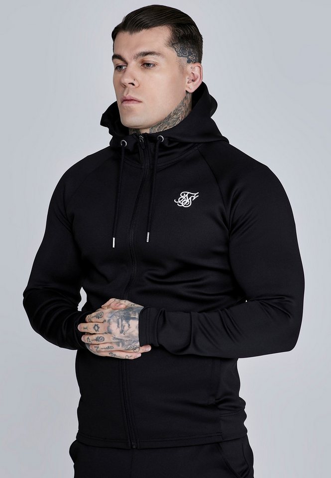 Siksilk Hoodie SikSilk Herren Essentials Poly Full Zip Hoodie von Siksilk