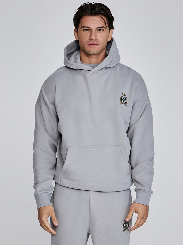 Siksilk Hoodie SikSilk Herren Grauer Pullover Kapuzenpullover von Siksilk