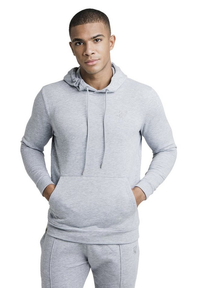 Siksilk Hoodie SikSilk Herren Hoodie SMART ESSENTIALS HOODIE SS-19866 Grey Marl Grau von Siksilk