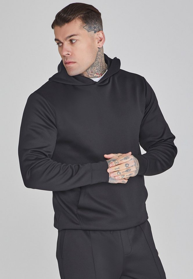 Siksilk Hoodie SikSilk Herren Schwarzer Smart Kapuzenpullover von Siksilk