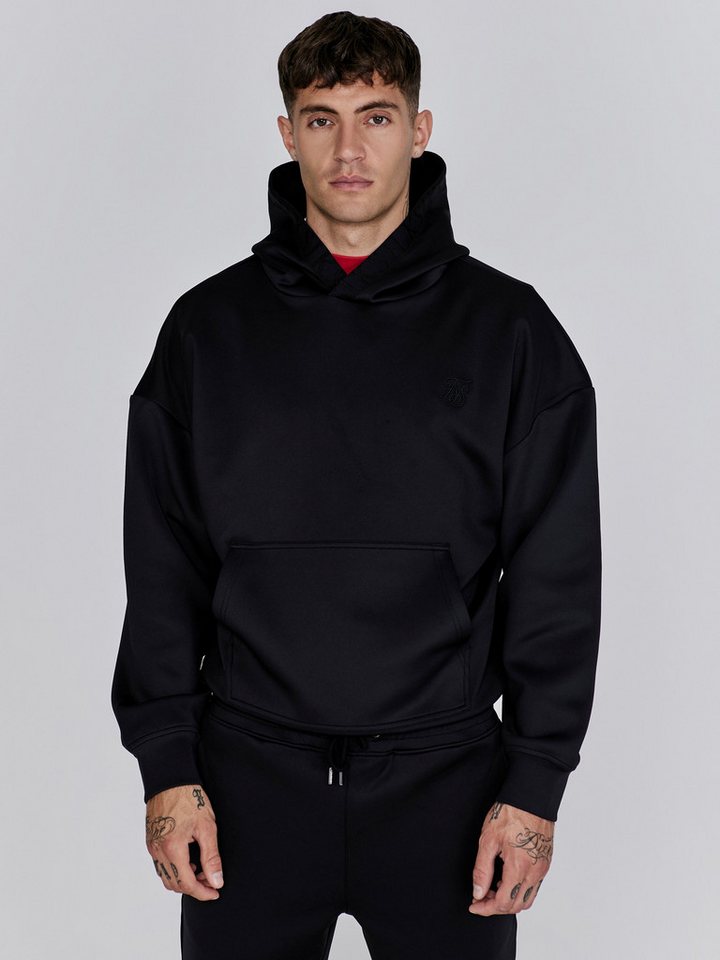 Siksilk Hoodie SikSilk Herren Schwarzes Oversized Dynamic Kapuzenpullover von Siksilk