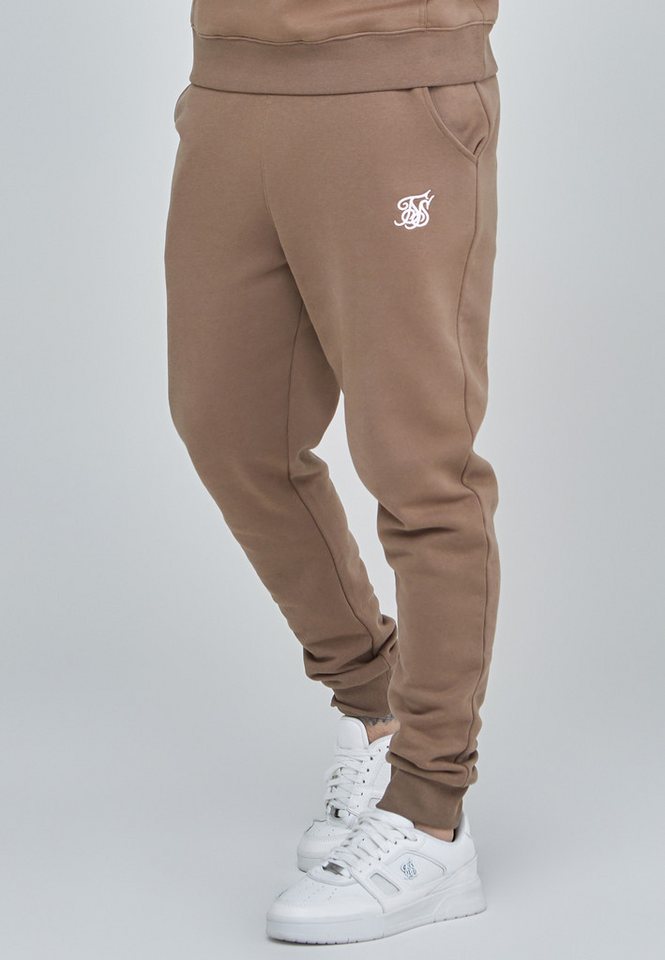 Siksilk Jogger Pants SikSilk Herren Braune Essentials Jogginghose von Siksilk