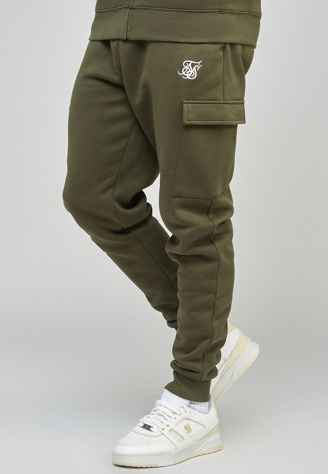 Siksilk Jogger Pants SikSilk Herren Khaki Essential Cargo Jogginghose von Siksilk
