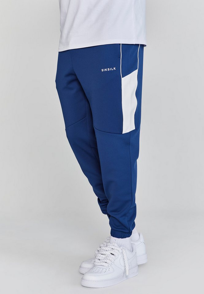 Siksilk Jogger Pants SikSilk Herren Marineblaue Muscle Fit Jogginghose von Siksilk