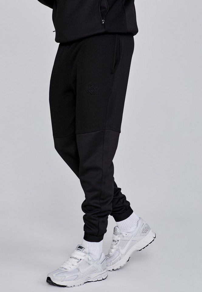 Siksilk Jogger Pants SikSilk Herren Schwarze Muscle Fit Jogginghose von Siksilk