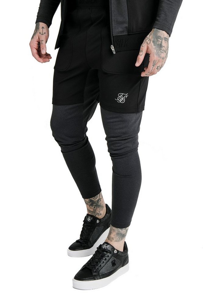 Siksilk Jogginghose SikSilk Jogginghose Herren ADVANCED TECH TRACK PANTS SS-16373 Black von Siksilk