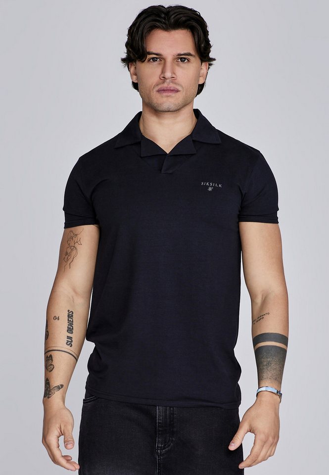 Siksilk Poloshirt SikSilk Herren Revere Polo T-Shirt von Siksilk