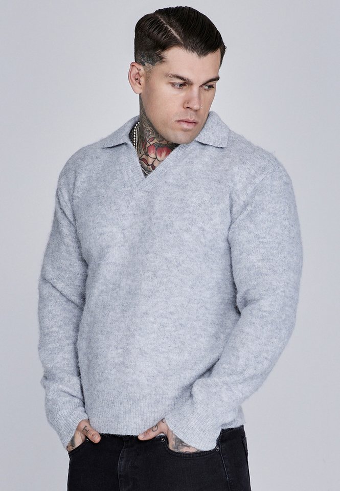 Siksilk Poloshirt SikSilk Herren Strick-Polo-Pullover Siksilk Poloshirt SikSilk Herren Strick-Polo-Pullover von Siksilk