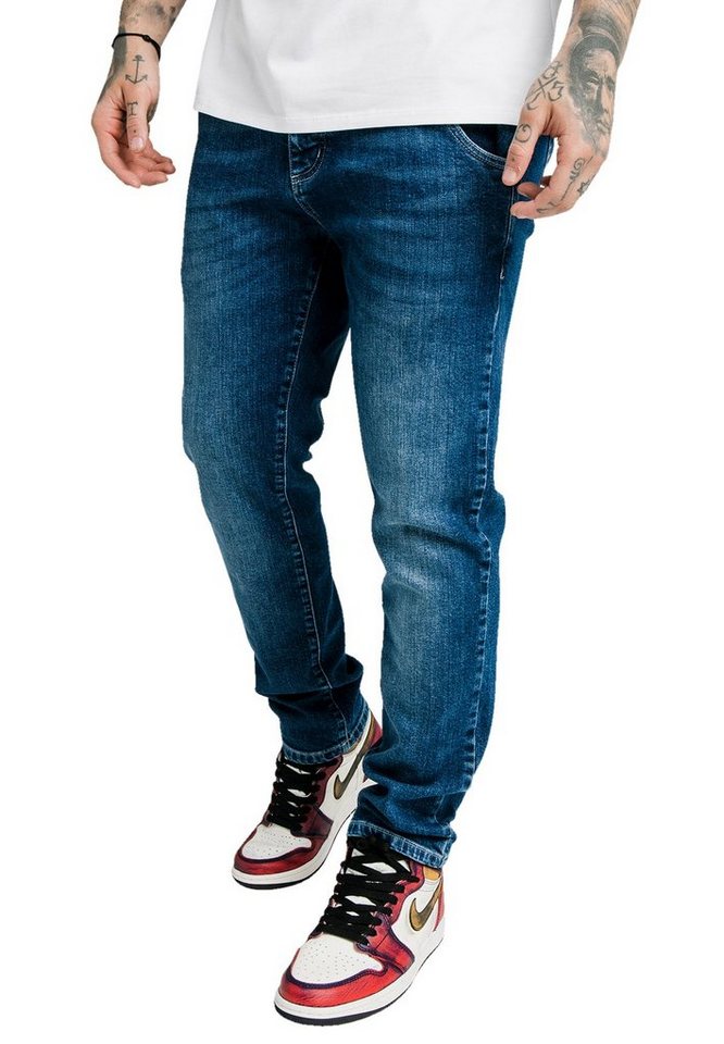 Siksilk Skinny-fit-Jeans SikSilk Jeans Herren RECYCLED DENIMS SS-18039 Midstone von Siksilk