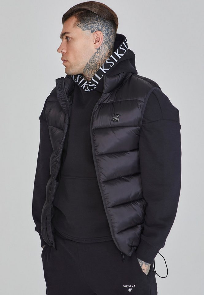 Siksilk Steppweste SikSilk Herren Schwarze Weste von Siksilk
