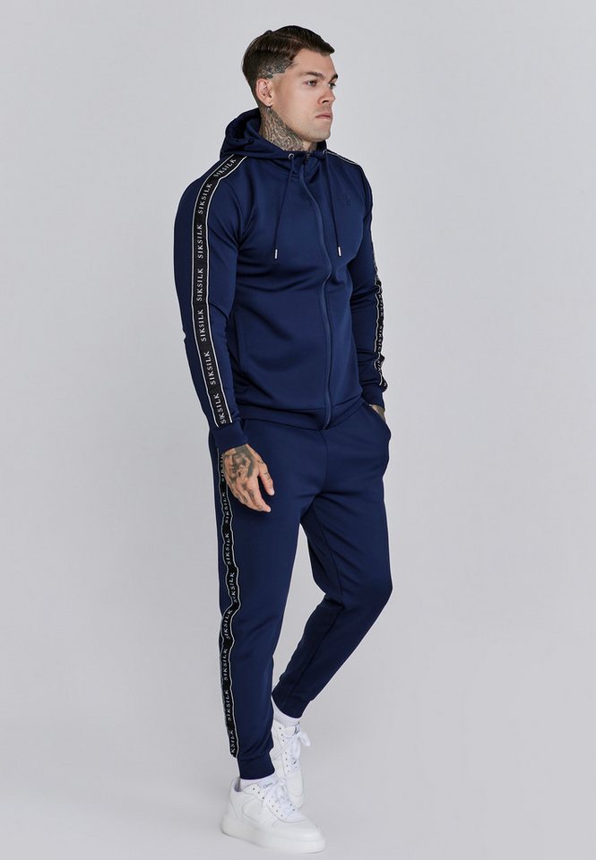 Siksilk Sweatanzug SikSilk Herren Marineblaues Kapuzenpullover und Jogginghose Set von Siksilk