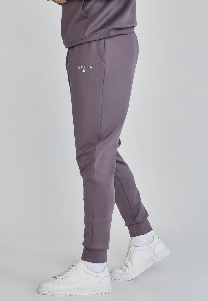 Siksilk Sweathose SikSilk Herren Graue Essentials Poly Trainingshose von Siksilk