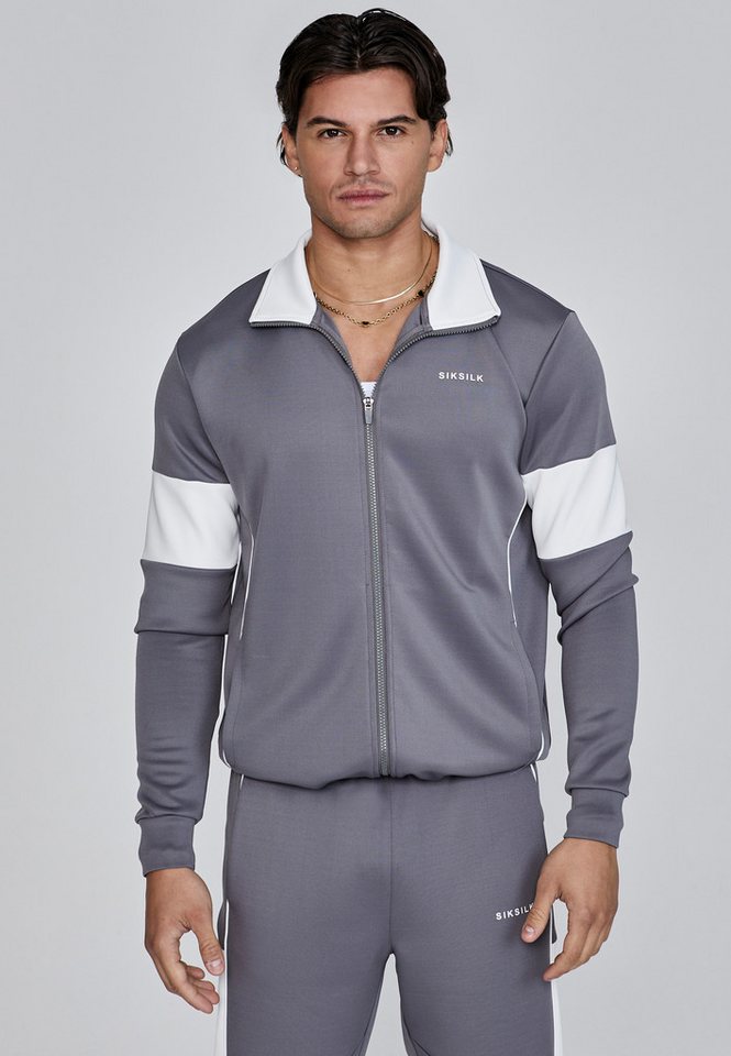 Siksilk Sweatjacke SikSilk Herren Graue Trainingsjacke von Siksilk