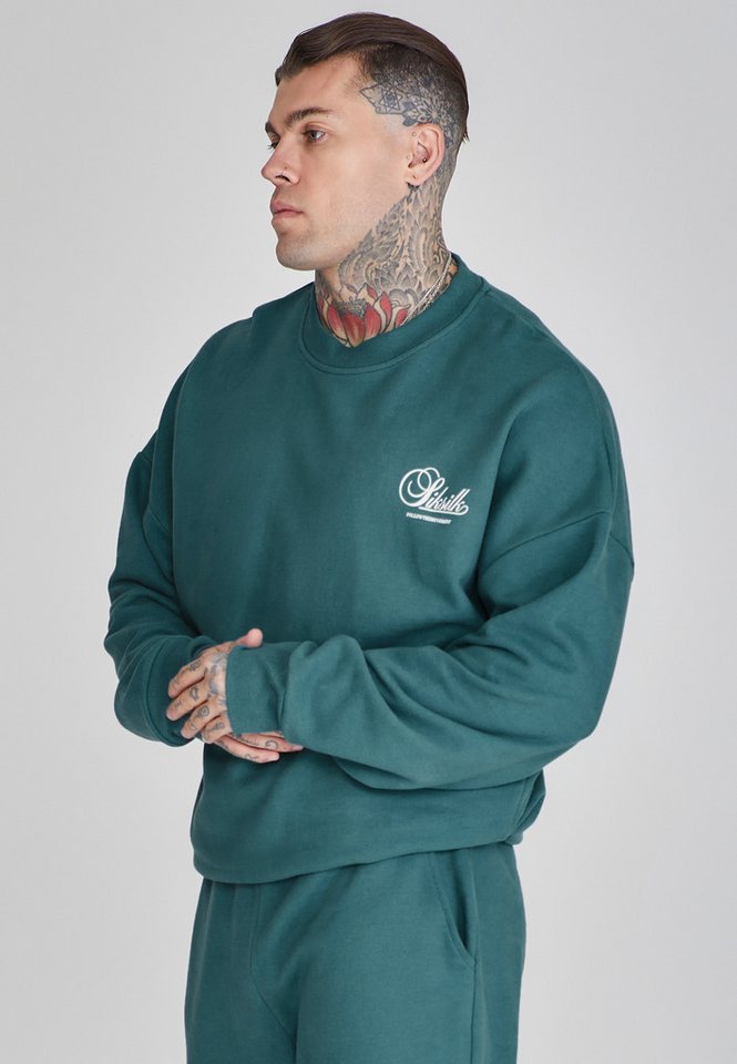 Siksilk Sweatshirt SikSilk Herren Grüner Grafik Pullover von Siksilk