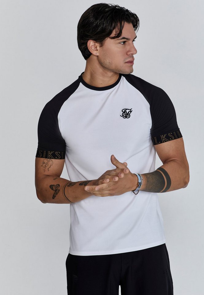 Siksilk T-Shirt SikSilk Herren Weiß-Schwarz Tech T-Shirt von Siksilk