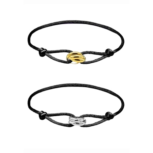 Sikweny 2 Stück Segeltau Armband Einstellbares Design Armband Herren Leicht und Tragbar Bracelet Men Wasserdichtes Design Verwendet für Weihnachten Geburtstag Erntedankfest Jahrestag Hochzeitstag von Sikweny