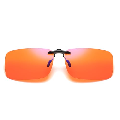 Sikweny Clip on Sonnenbrille Aufsatz Anti-Blaulicht Sonnenbrillen Clip für Brille Umdrehen Blaulichtfilter Doppelseitige Beschichtung Sonnenbrillen Aufsatz Brille für Männlich Weiblich von Sikweny