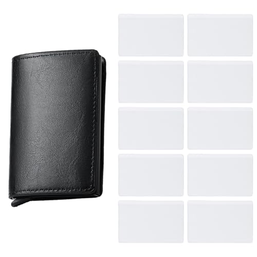 Sikweny Wallets for Men und 10 Mattierte Durchsichtige Kartenhalter Portemonnaie Geldbörse Herren Slim Wallet Kartenetui Klein Hülle Schutzhülle Fahrzeugschein Mappe Geschäft ID Beschützer von Sikweny