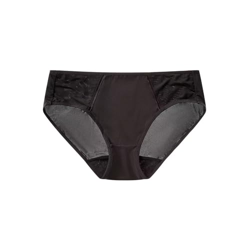 SilRiver Frauen Seide Spandex Panty Slips Reise Hipster Bikini Unterwäsche Atmungsaktive Sommer Unterhose (Schwarz, M) von SilRiver