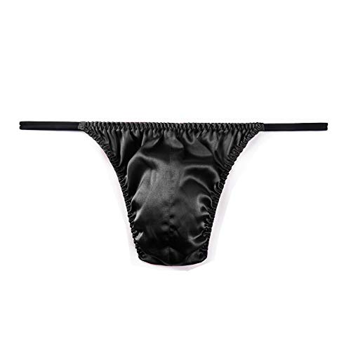 SilRiver Men's Silk Satin Thong Pouch T - Back Bikini G-String Underwear von SilRiver