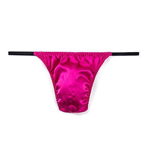 SilRiver Men's Silk Satin Thong Pouch T - Back Bikini G-String Underwear von SilRiver