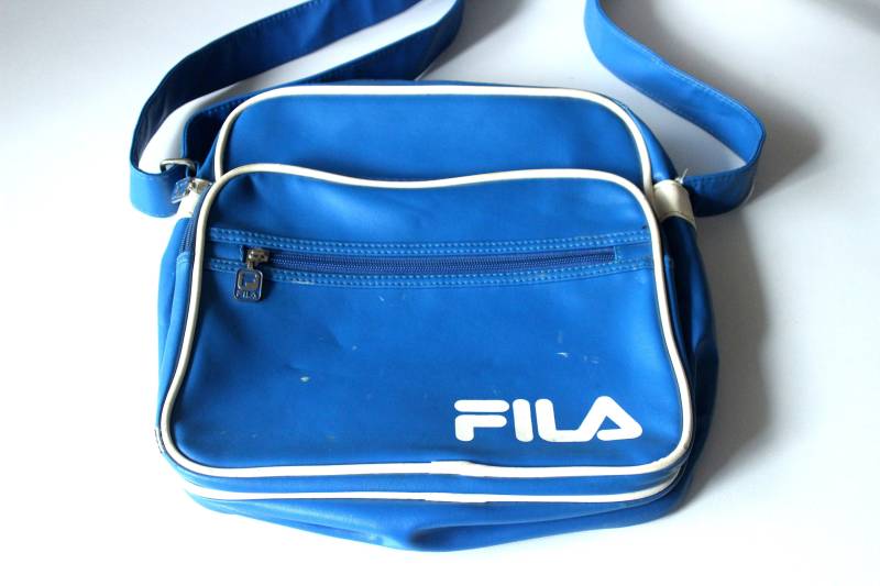 Coole Fila Tasche 70Er 80Er Schultertasche Umhängetasche Shoulder Bag Blau Sport Schule Hund Training von SilaVintageandmore