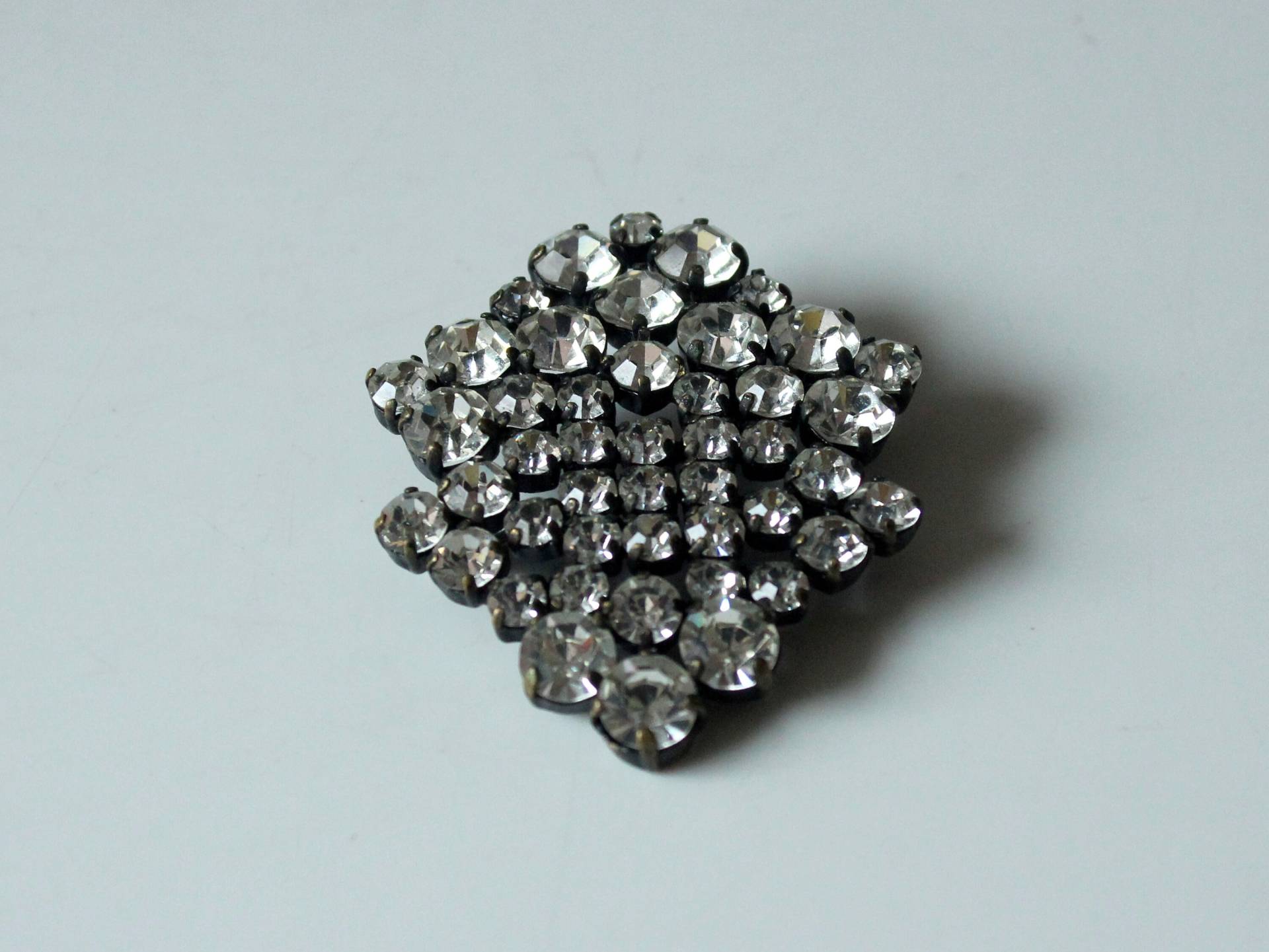 Große Strass Brosche Vintage Schmuck Mid Century 60Er 70Er Broche Rhine Stone Party Hochzeit von SilaVintageandmore