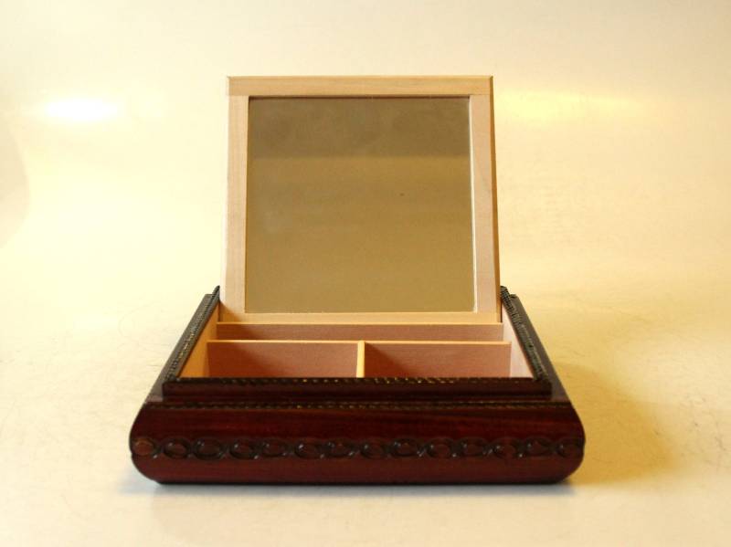 Schatulle Asia Schmuck Box Dose Mit Deckel Schmuckdose Vintage Schmuckschatulle Schmuckaufbewahrung Lidded Box Wood von SilaVintageandmore