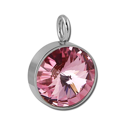 SilberDream Edelstahl Anhänger Swarovski Elements Zirkonia rosa von Amello D4ESHS02A Kettenanhänger von SilberDream