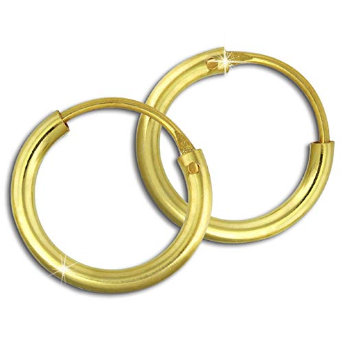 GoldDream 8 Karat Creolen 11mm 333 Gelbgold Ohrring Echt Gold Simply D2GDO0020Y ein schönes Geschenk zu Weihnachten, Geburtstag, Valentinstag für die Frau von SilberDream