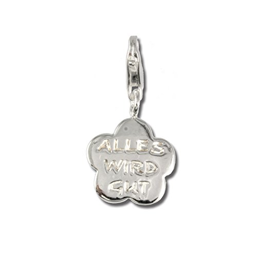 SilberDream Charm 925 Echt Silber Armband Anhänger Plakette Gut FC3068 Silber Charmsschmuckanhänger von SilberDream