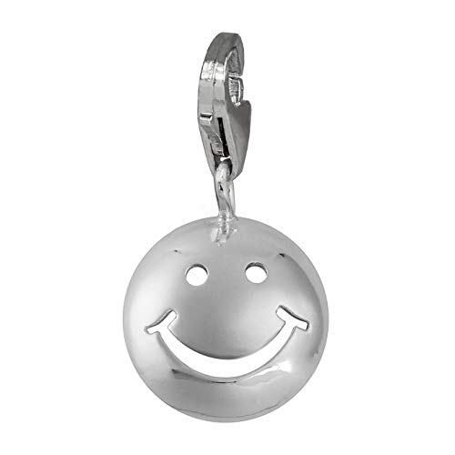 SilberDream Charm Schmuck 925 Echt Silber Armband Anhänger Smiley FC3148 Silber Charmsschmuckanhänger von SilberDream