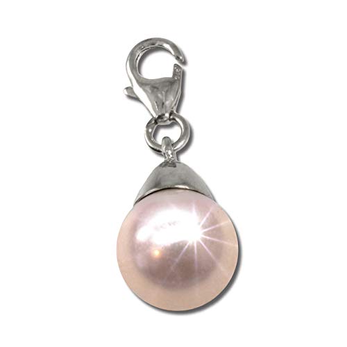 SilberDream Anhänger Charm rosa 925er Echt Silber Muschel-Perle D2FC211A EIN schönes Geschenk zu Weihnachten, Geburtstag, Valentinstag für die Frau von SilberDream