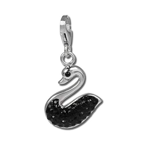 SilberDream Anhänger schwarz Schwan Zirkonia Damen 925 Silber Charm D2GSC523S EIN Geschenk zu Weihnachten, Geburtstag, Valentinstag für die Frau, für Jugendliche von SilberDream
