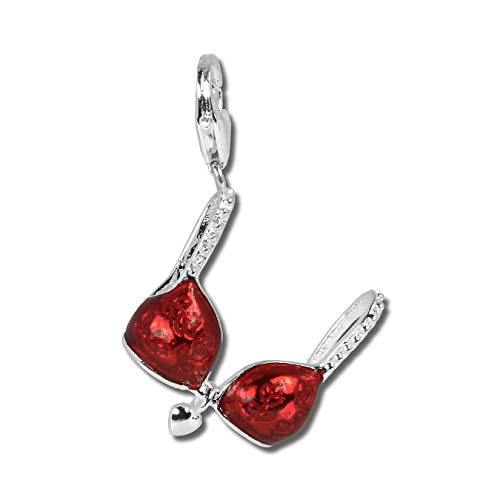 SilberDream Armband Anhänger Charm Bikini BH rot 925 Echt Silber D2FC3005R EIN schönes Geschenk zu Weihnachten, Geburtstag, Valentinstag für die Frau von SilberDream