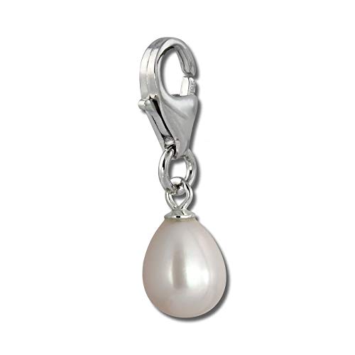 SilberDream Armband Anhänger Charm Tropfen 925 Echt Silber Perle D2FC237W EIN schönes Geschenk zu Weihnachten, Geburtstag, Valentinstag für die Frau von SilberDream