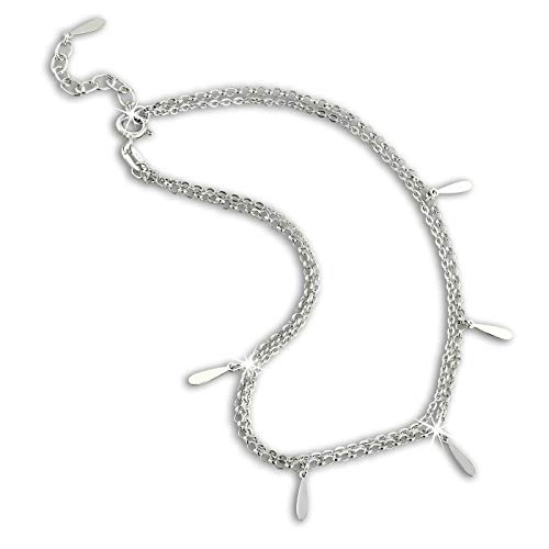 SilberDream Blätter Fußkette Damen Schmuck 25cm 925 Sterling Silber SDF5045J Silber Fußkette von SilberDream