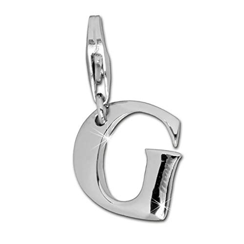 SilberDream Charm 925 Echt Silber Armband Anhänger Buchstabe G FC70G Silber Charmsschmuckanhänger von SilberDream