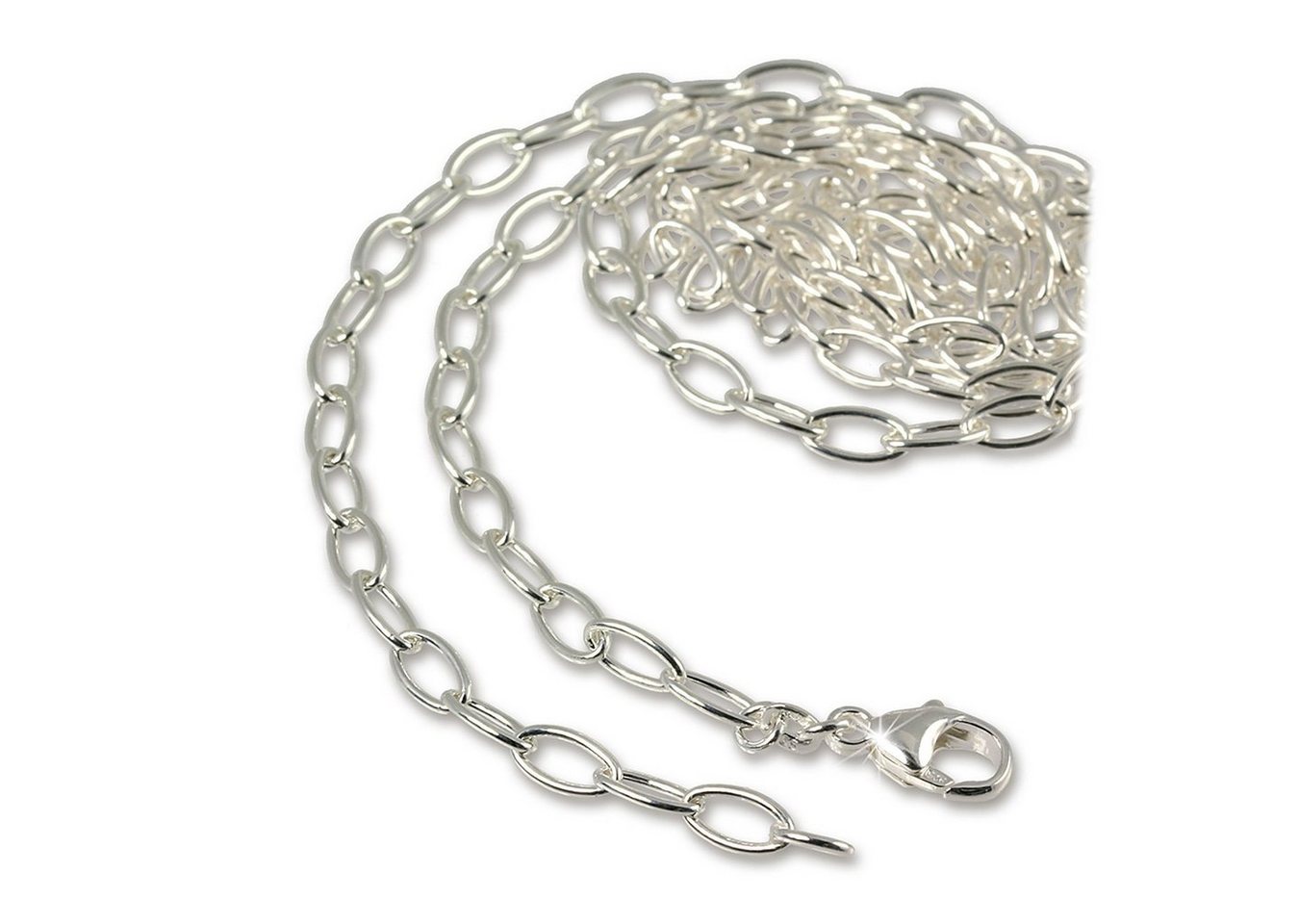 SilberDream Charm-Kette SilberDream Charmskette Charms Halsschmuck (Charmskette), Charmshalsketten ca. 70cm, 925 Sterling Silber, Farbe: silber, Made-In von SilberDream