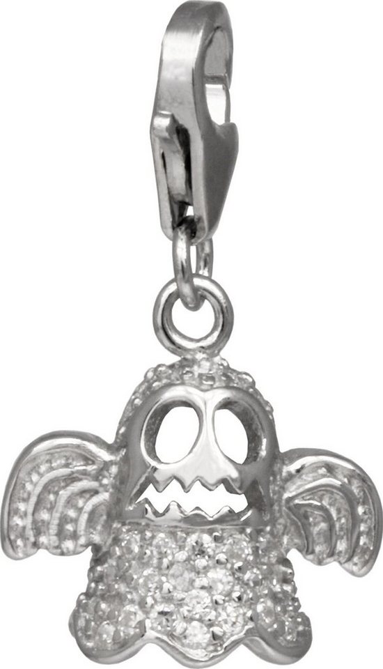 SilberDream Charm-Einhänger SilberDream Charm 925 Echt Silber Anhänger, Gespenst Anhänger 925 Sterling Silber, silber, weiß von SilberDream